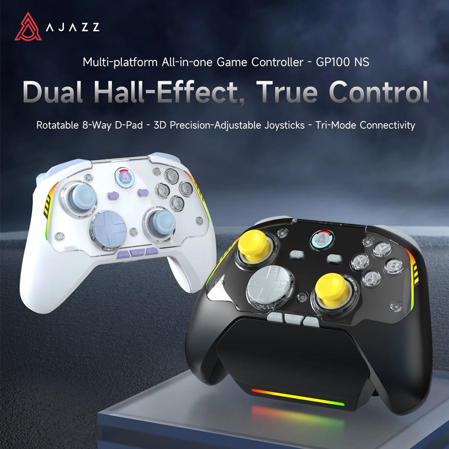 Ajazz GP100 NS Tri-Mode Gaming Controller Set with Hall Effect