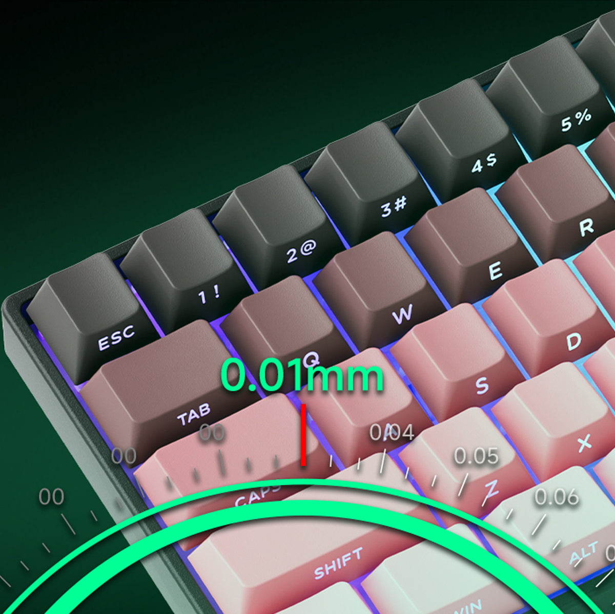 MonsGeek FUN60 Pro HE RGB Magnetic Keyboard (Black/Pink)