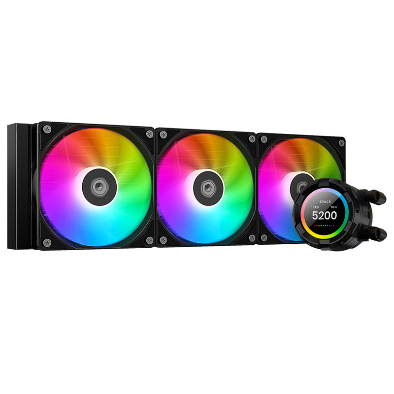ID-Cooling SL360 XE LCD AIO Liquid CPU Cooler (Black, White)