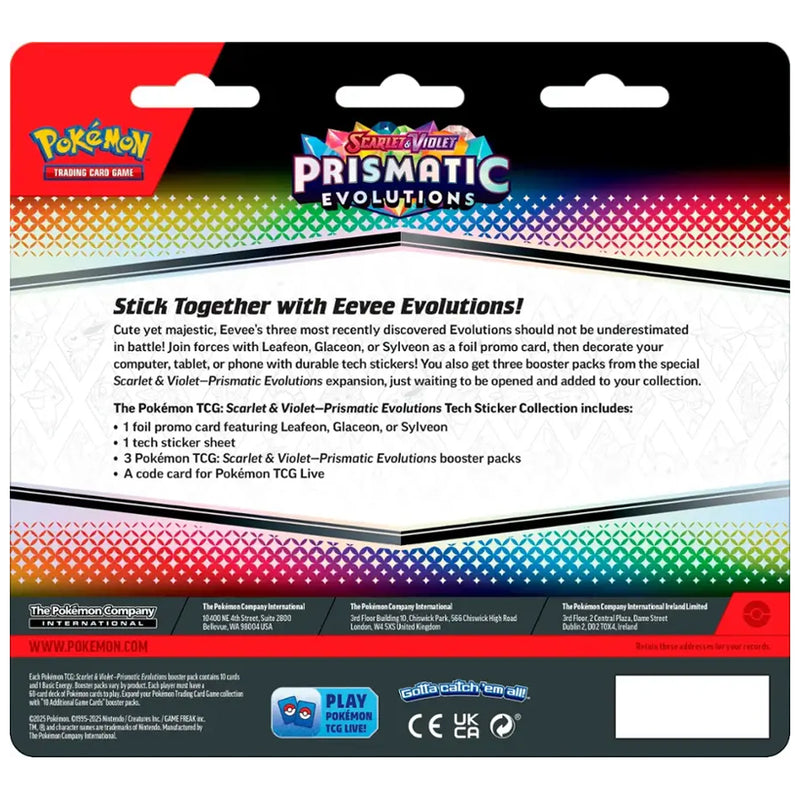 Pokemon Trading Card Game SV8.5 Scarlet & Violet Prismatic Evolutions Tech Sticker Collection