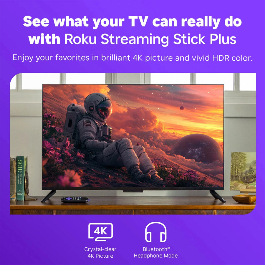 Roku Streaming Stick Plus 4K with Voice Remote