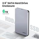 Ugreen 2.5" SATA External Hard Drive Enclosure - 6Gbps (Grey) (CM300/70499)