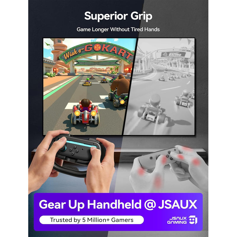 JSAUX Racing Steering Wheel 2-Pack for Nintendo Switch 2