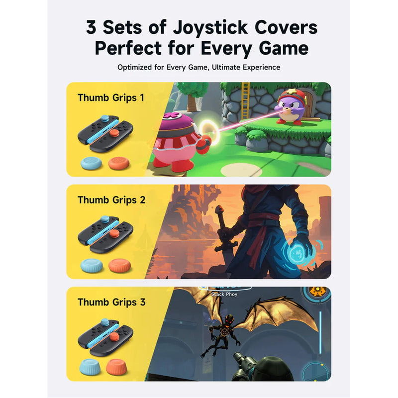 JSAUX Multi-Mode Thumb Grip Set for Nintendo Switch 2