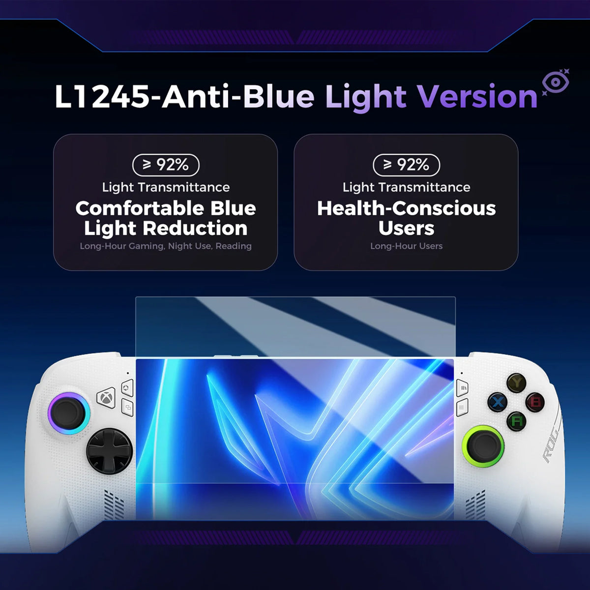 IINE Anti-Blue Light Tempered Glass for Xbox ROG Ally L1245