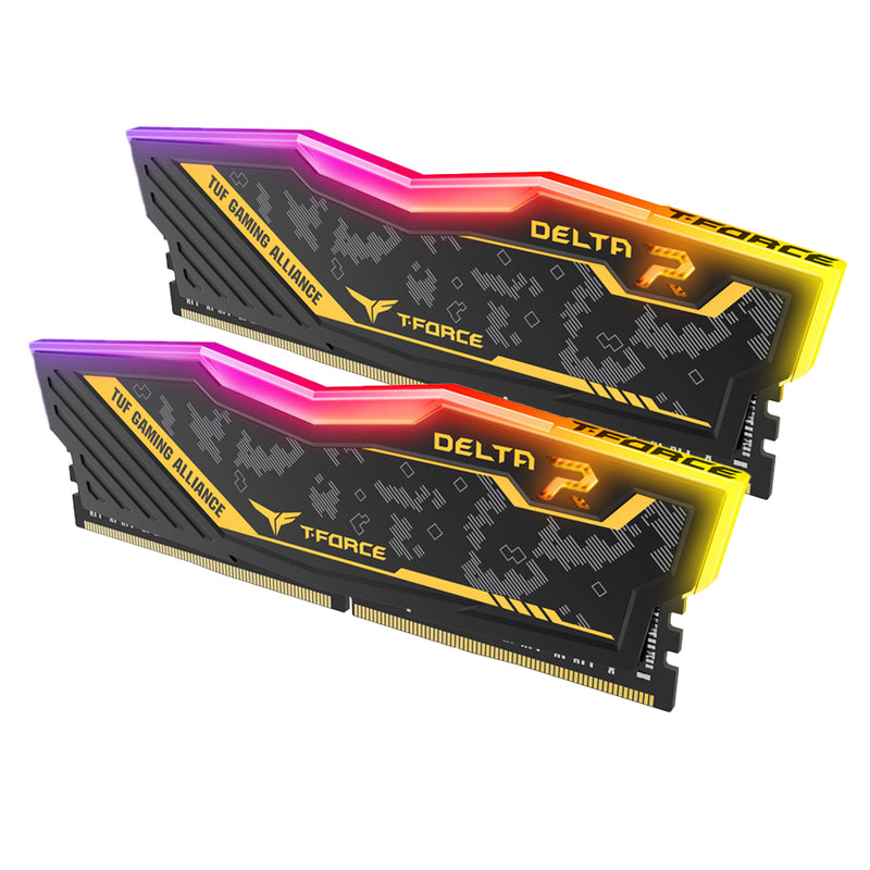 Teamgroup T-Force Delta TUF Gaming Alliance RGB 16GB (2X8GB) DDR4 3200MHZ Memory (TF9D416G3200HC16CDC01)