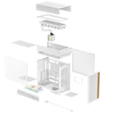 DeepCool CL6600 ATX PC Case with 360mm ARGB Liquid Cooler (Black, White)