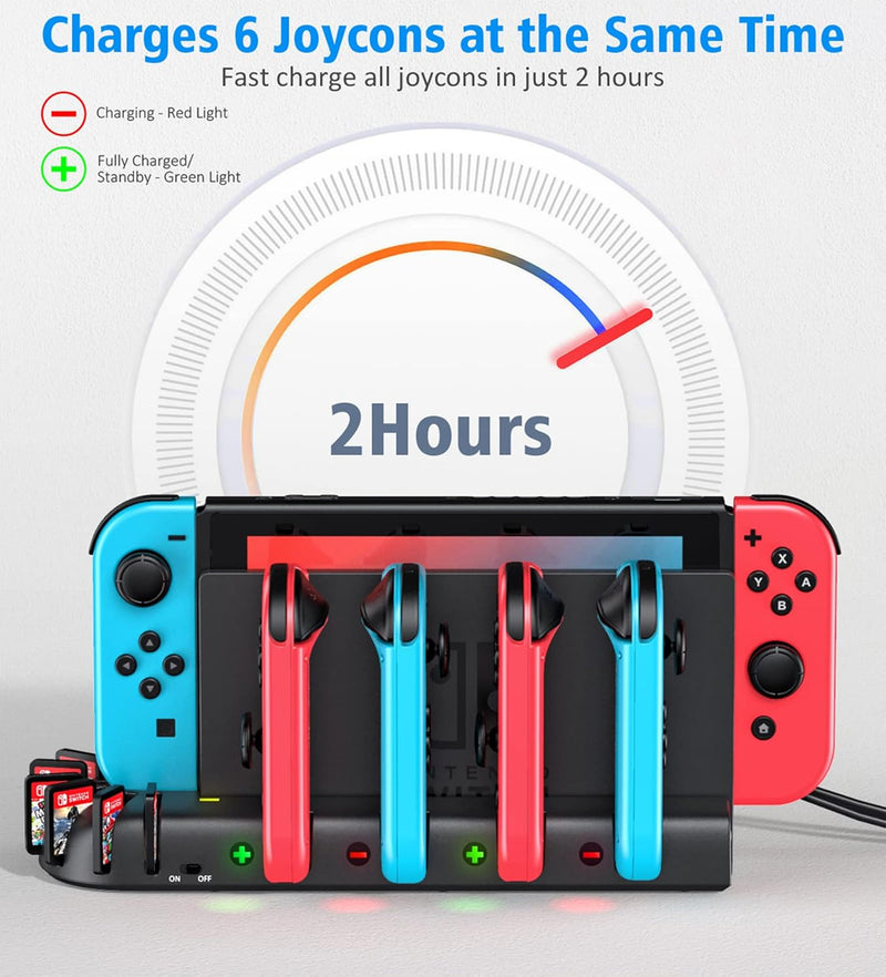 KDD Controller Charging Station for Nintendo Switch (Black) (KDD-001)
