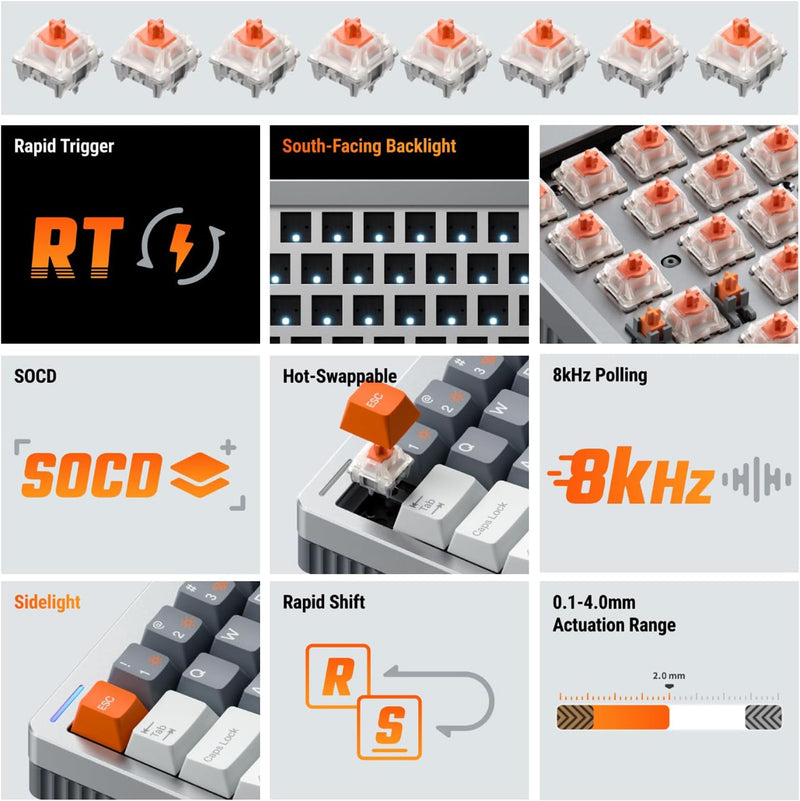 NuPhy Halo65 HE RGB 67-Key Magnetic Switch Gaming Keyboard