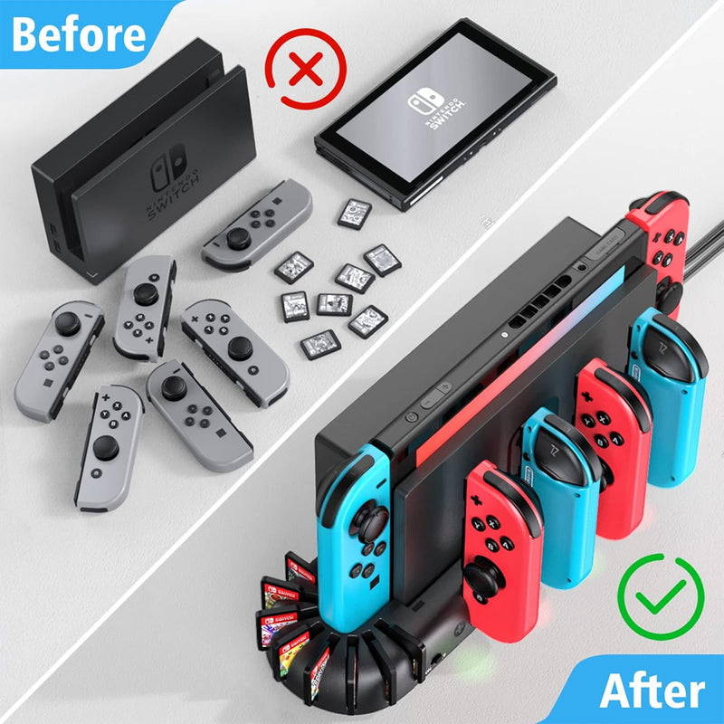 KDD Controller Charging Station for Nintendo Switch (Black) (KDD-001)