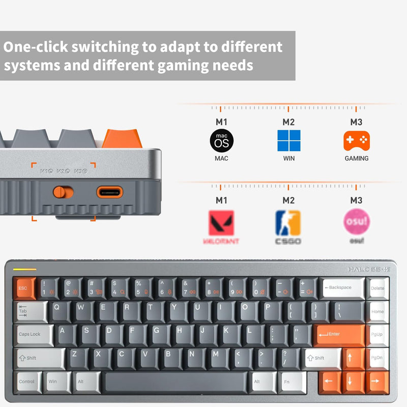 NuPhy Halo65 HE RGB 67-Key Magnetic Switch Gaming Keyboard