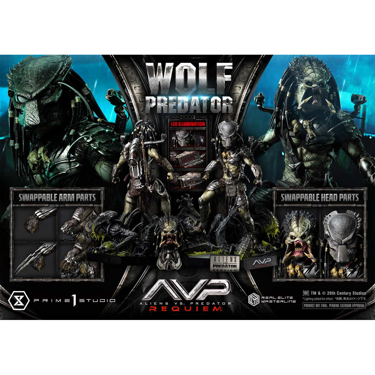 Real Elite Masterline Aliens vs. Predator: Requiem Wolf Predator