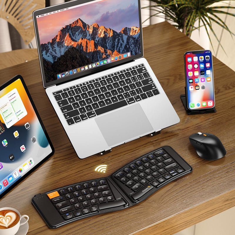 ProtoArc XKM03 Foldable Multi-Device Bluetooth Keyboard and Mouse Combo