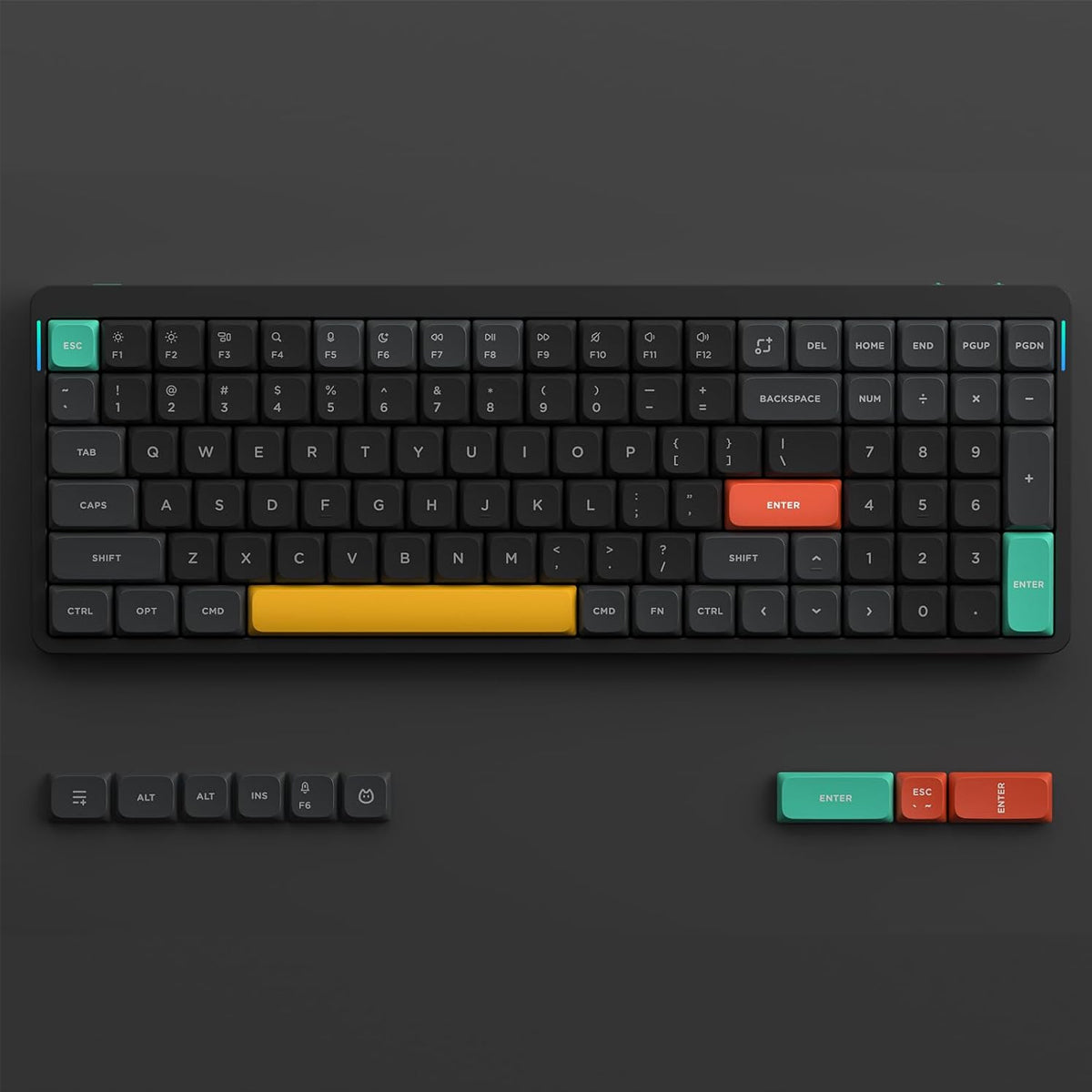 NuPhy Air96 V2 QMK/VIA Hot-Swappable RGB Wireless Mechanical Keyboard - Basalt Black