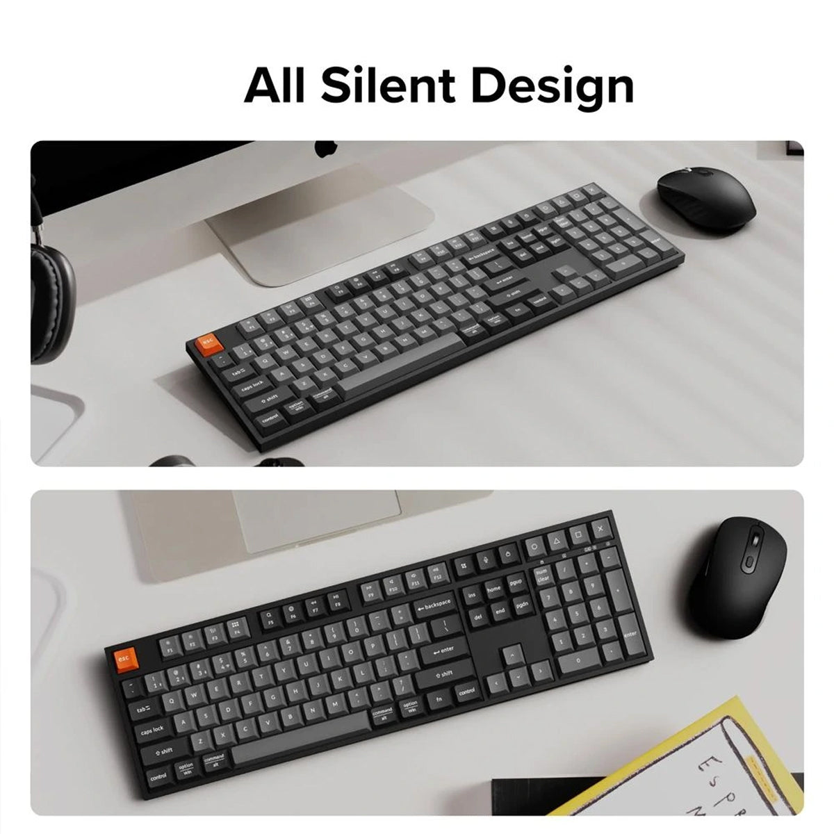 Keychron B36 Full-Size Keyboard and BM25 Mouse Wireless Combo (KCBD13)