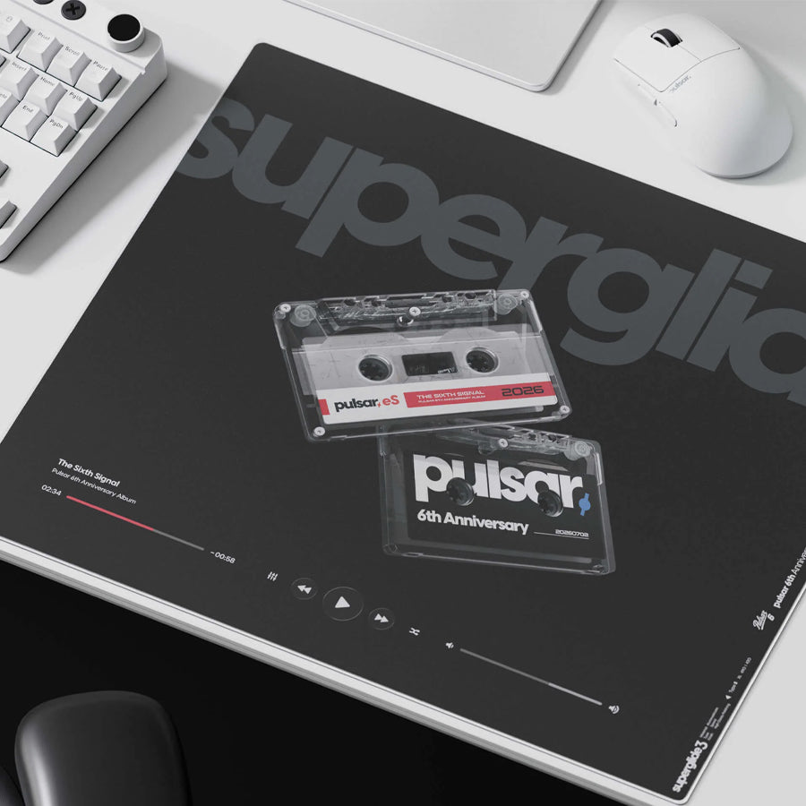 Pulsar Superglide 3 Premium Glass Mousepad 6th Anniversary Edition (Cassette)
