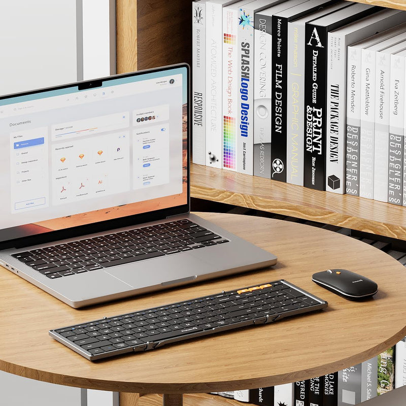 ProtoArc XKM01 Foldable Full-Size Wireless Keyboard and Mouse Combo