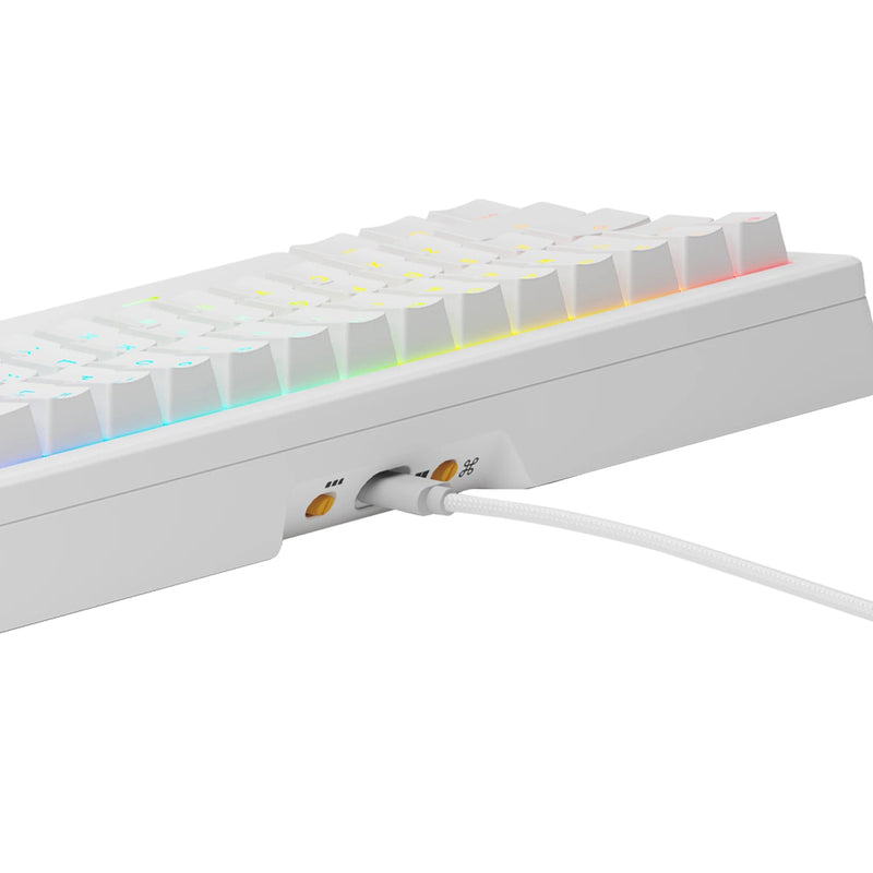 Glorious GMMK 3 65% Prebuilt Wired Mechanical Gaming Keyboard (White) (GLO-KB-GMMK3-65-PB-FOX-W-WHT-US)