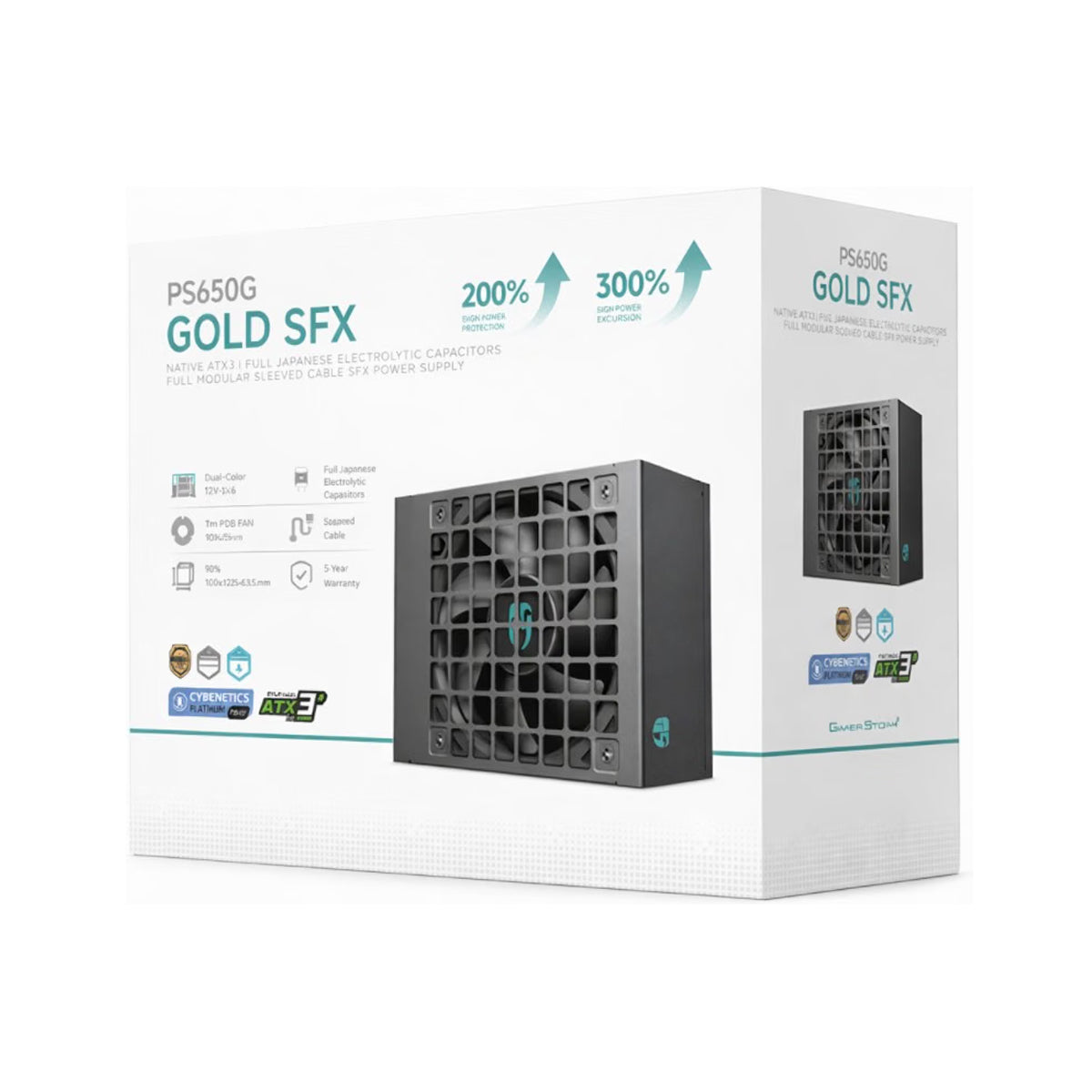 DeepCool PS650G 650W Gold Fully Modular SFX Power Supply (Cybenetics Platinum Certified