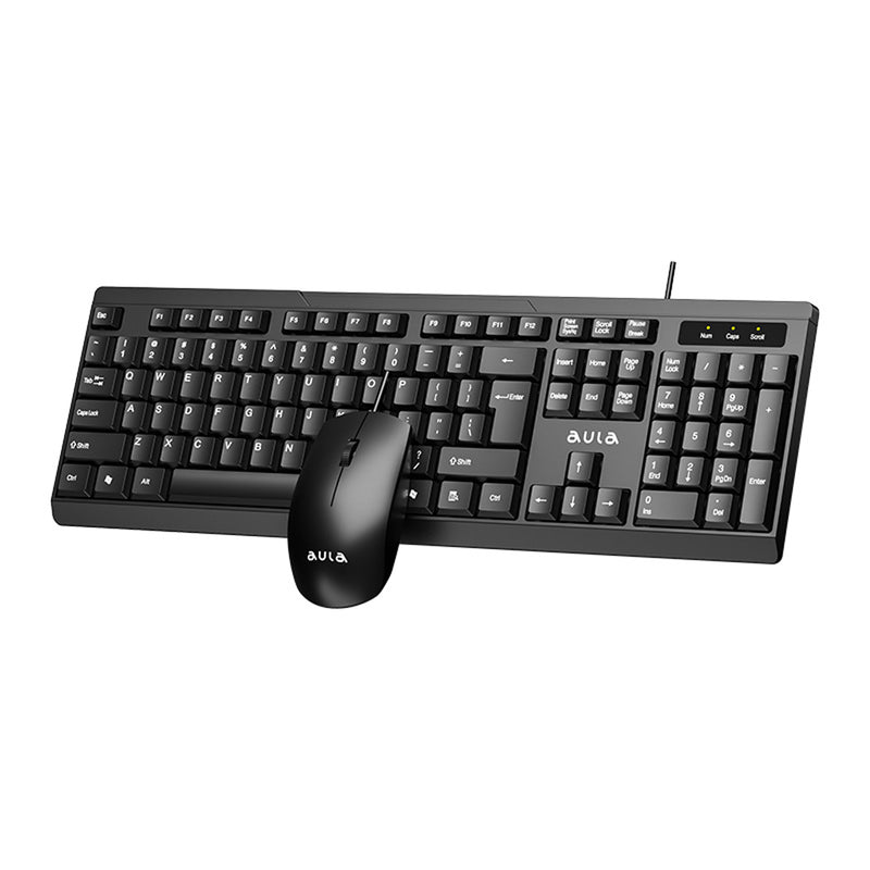 Aula AC101 Wired Keyboard & Mouse Combo (Black)