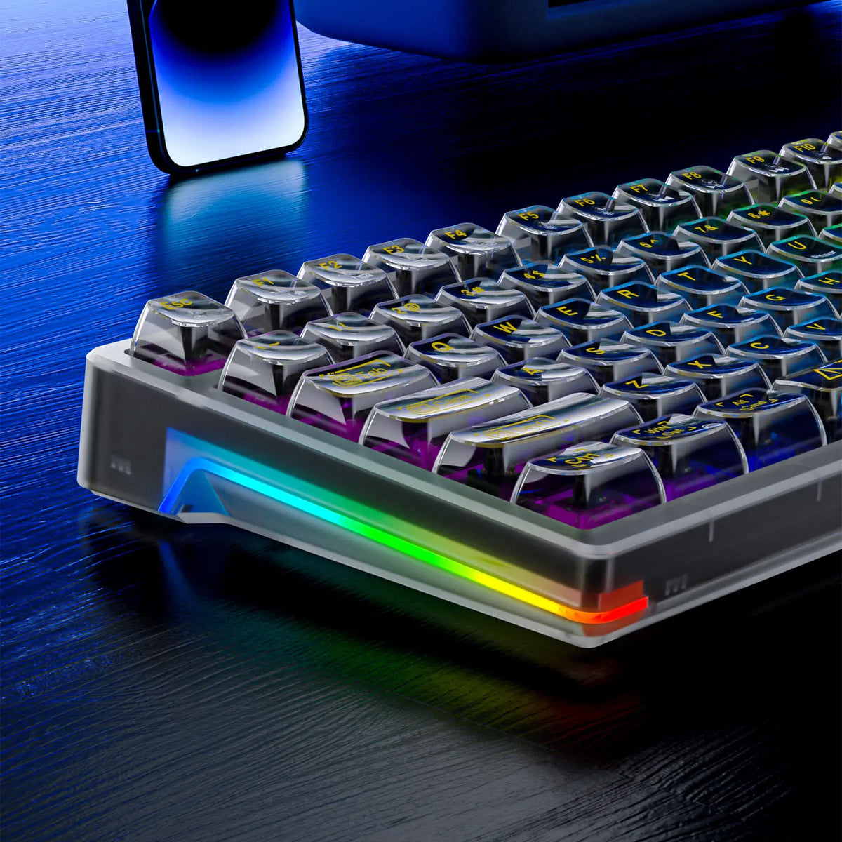 Aula F98 Pro Wireless & Bluetooth 99 Keys 3-In-1 Hot-Swappable Mechanical Keyboard (Black)