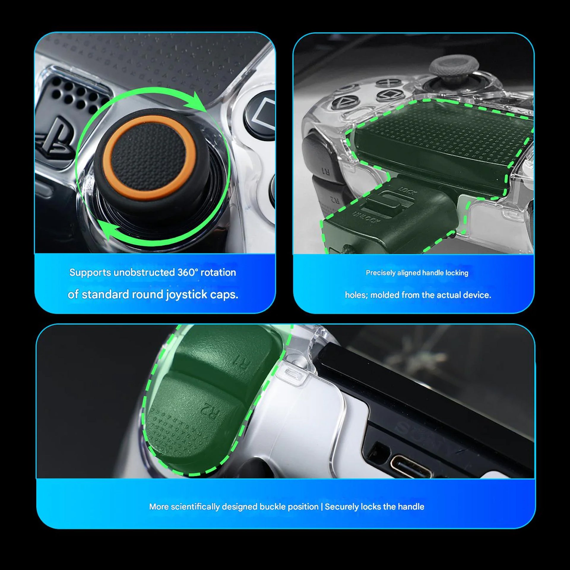 IINE PC Case for PS5 Dualsense Edge Controller (L1212)