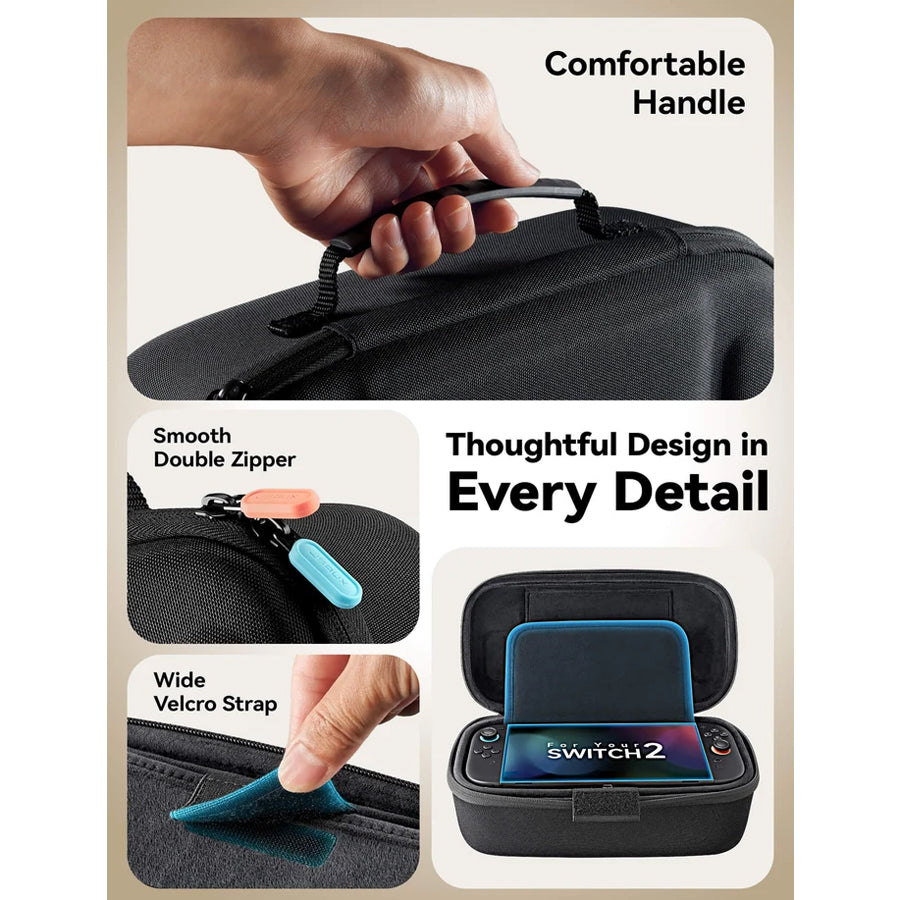 JSAUX FlexForm Plus Travel Case for Nintendo Switch 2 (Black) (BG0132)