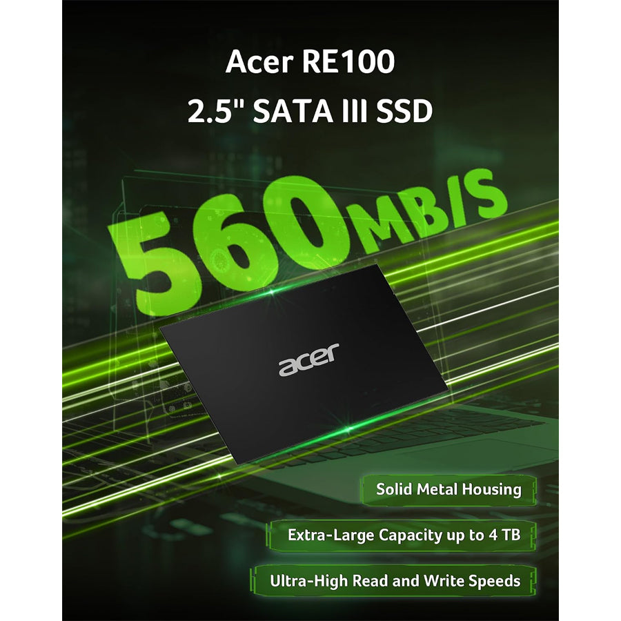 Acer RE100 2.5 SATA SSD III 6Gb/s 560MB/s Read
