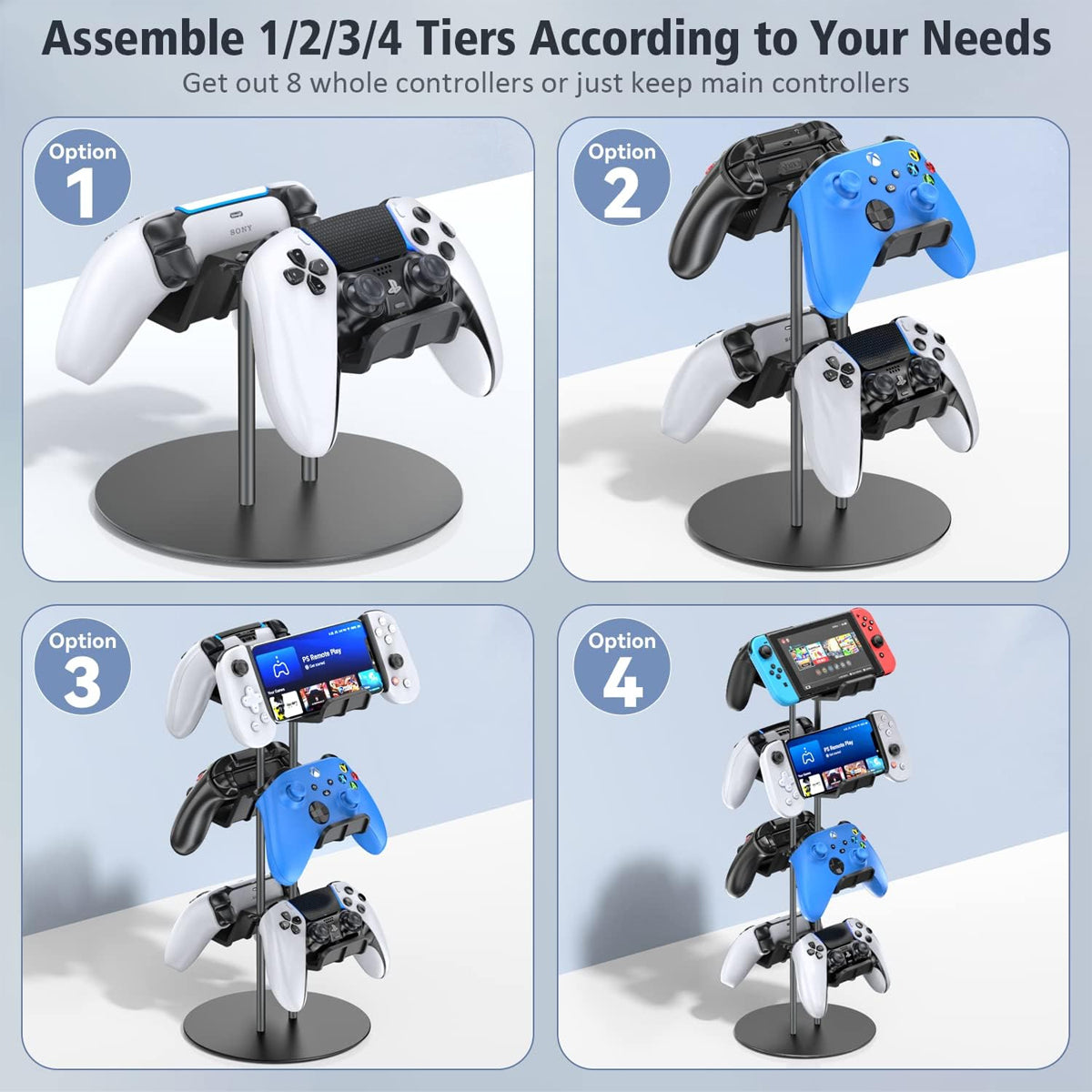 Kytok Multiple Controller Desk Stand for 8 Controllers (KT-515)