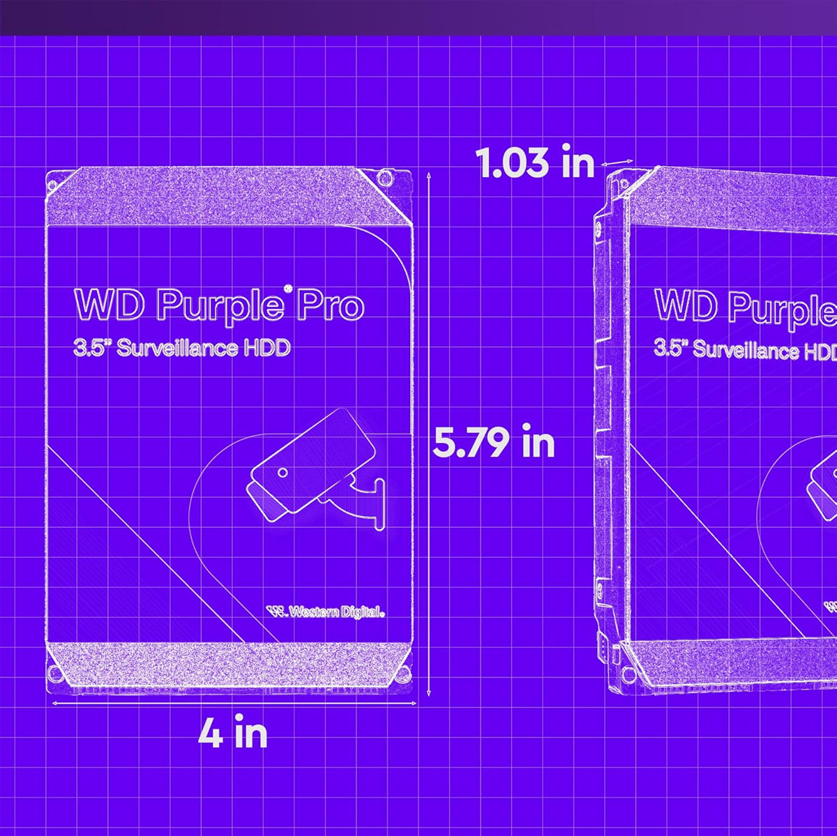 WD Purple Pro 3.5" SATA Video Analytics Hard Drive