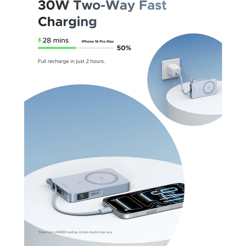 Ugreen MagFlow 10000mAh Qi2 25W Magnetic Wireless Power Bank