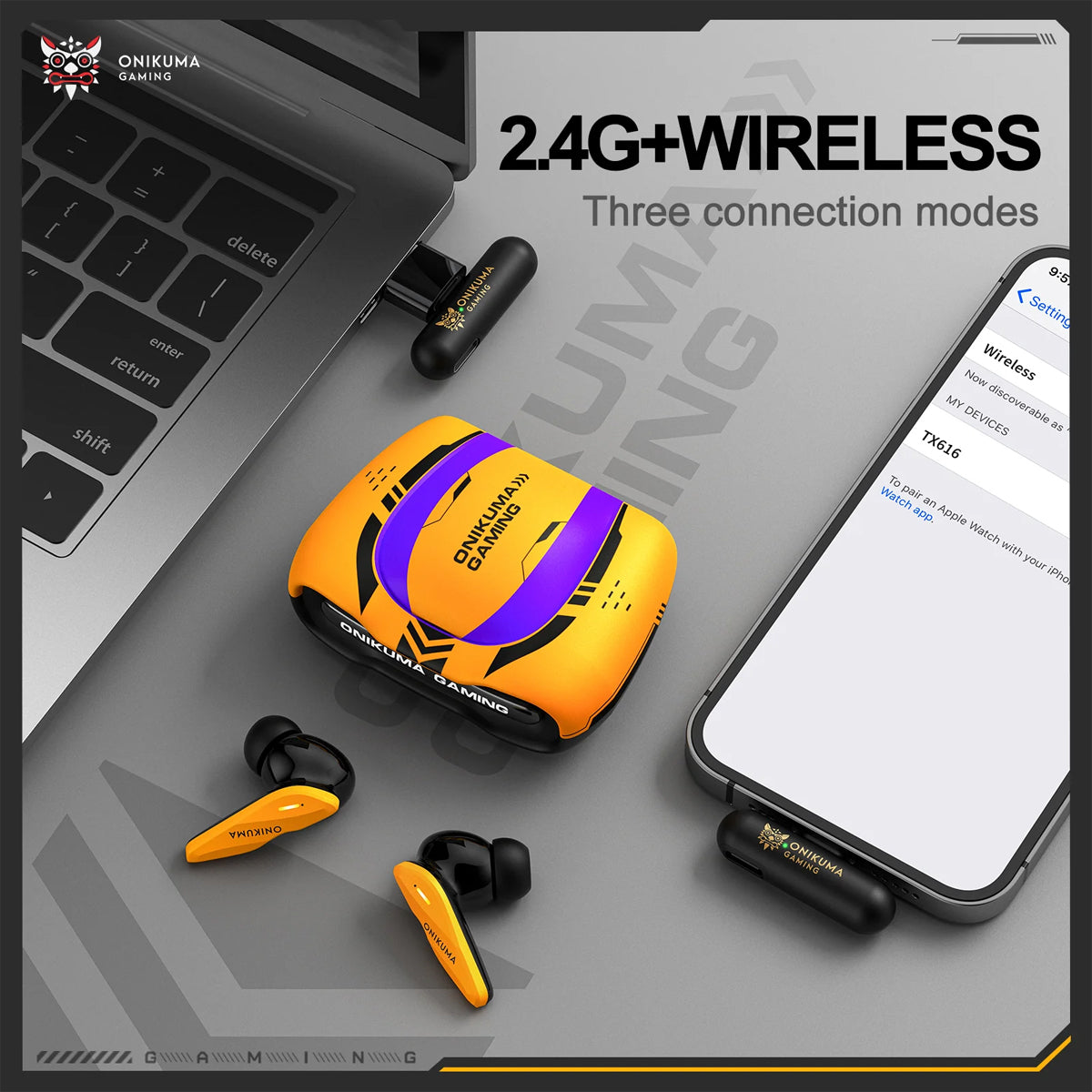 Onikuma TX616 Dual-Microphone Noise Reduction Wireless Earphones