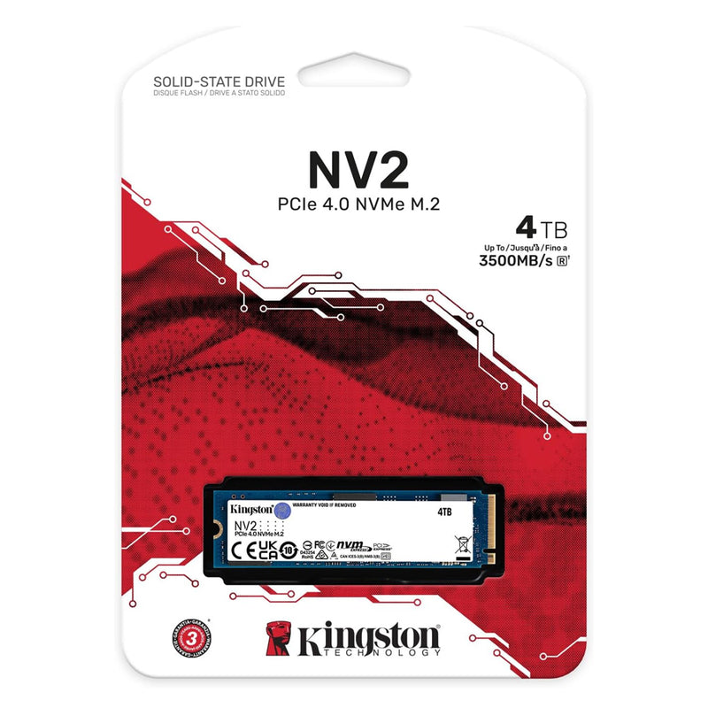 Kingston 4TB NVE3 M.2 2280 PCIe 4.0 NVMe SSD (SNV3S/4000G)