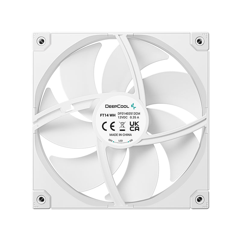 DeepCool FT14 Single 140mm Highly Efficient Performance Fan (Black, White)