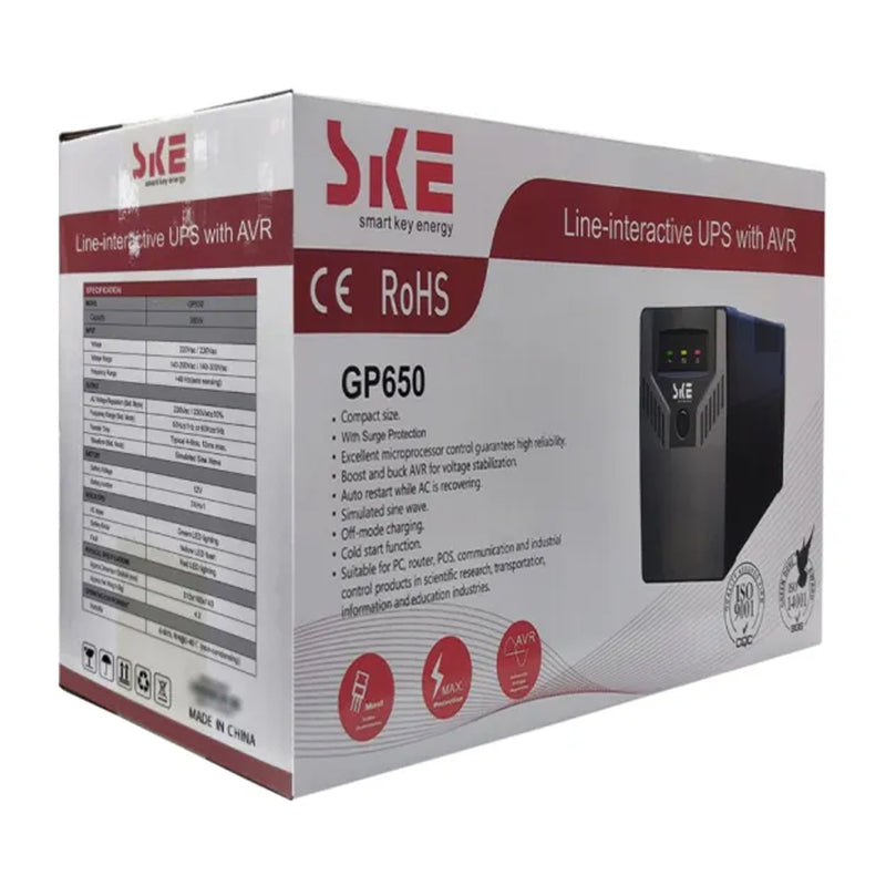 SKE GP650 650VA 390W Line-Interactive UPS with AVR