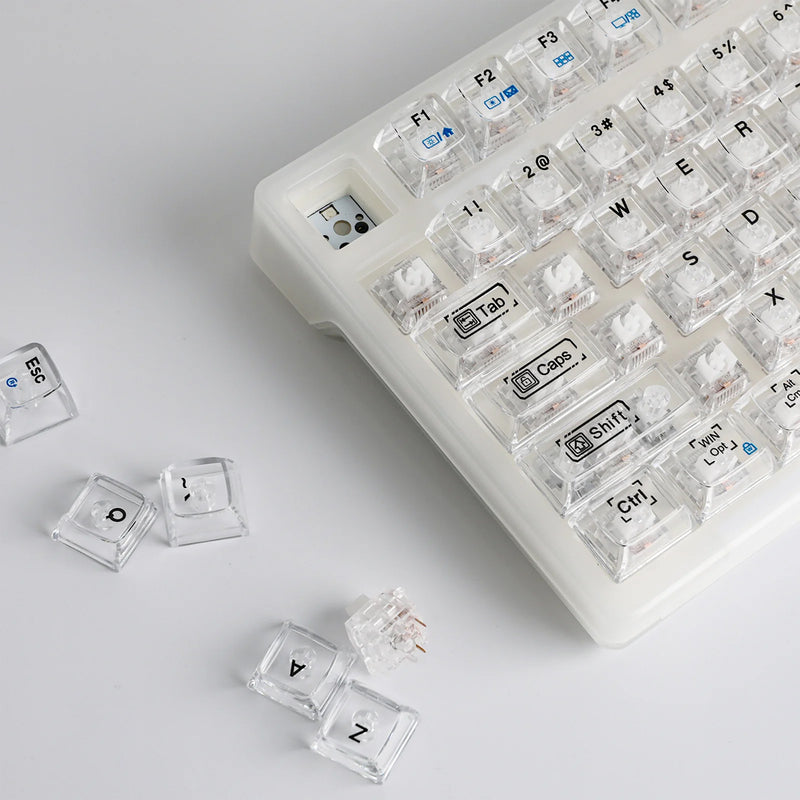 Aula F98 Pro Wireless & Bluetooth 99 Keys 3-In-1 Hot-Swappable Mechanical Keyboard (White)
