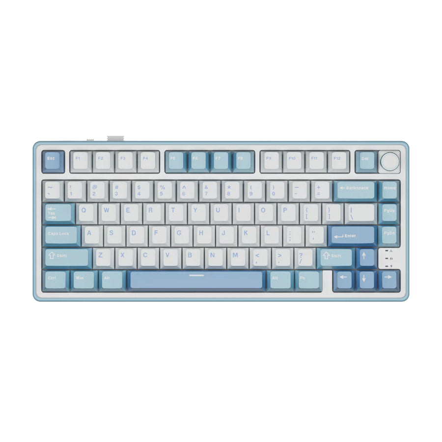 Royal Kludge R75Pro QMK Tri-Mode RGB 80 Keys Hot-Swappable Mechanical Keyboard Rhythm Blue