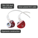 7Hz Sonus 1DD + 1BA Dual Driver with Detachable High-end Silver-Plated Ohno
