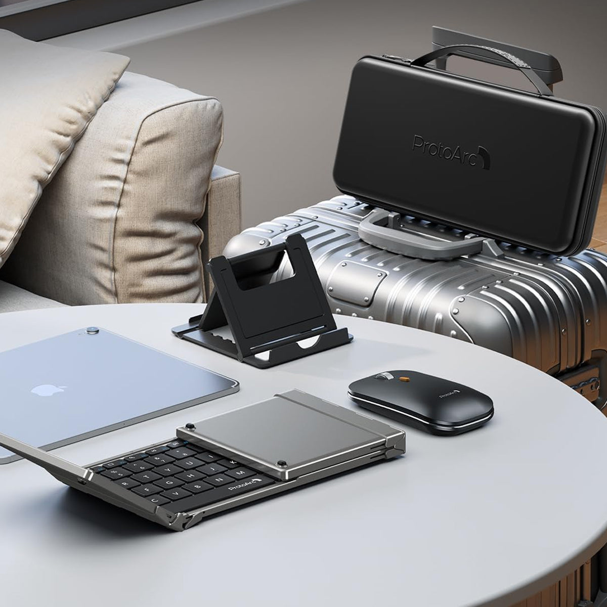ProtoArc XKM01 Foldable Full-Size Wireless Keyboard and Mouse Combo