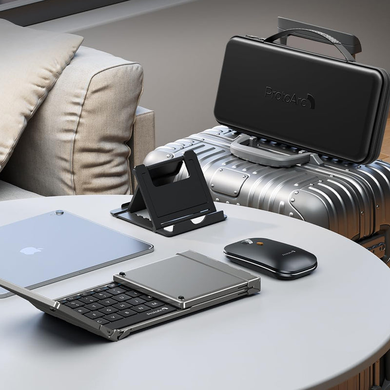 ProtoArc XKM01 Foldable Full-Size Wireless Keyboard and Mouse Combo