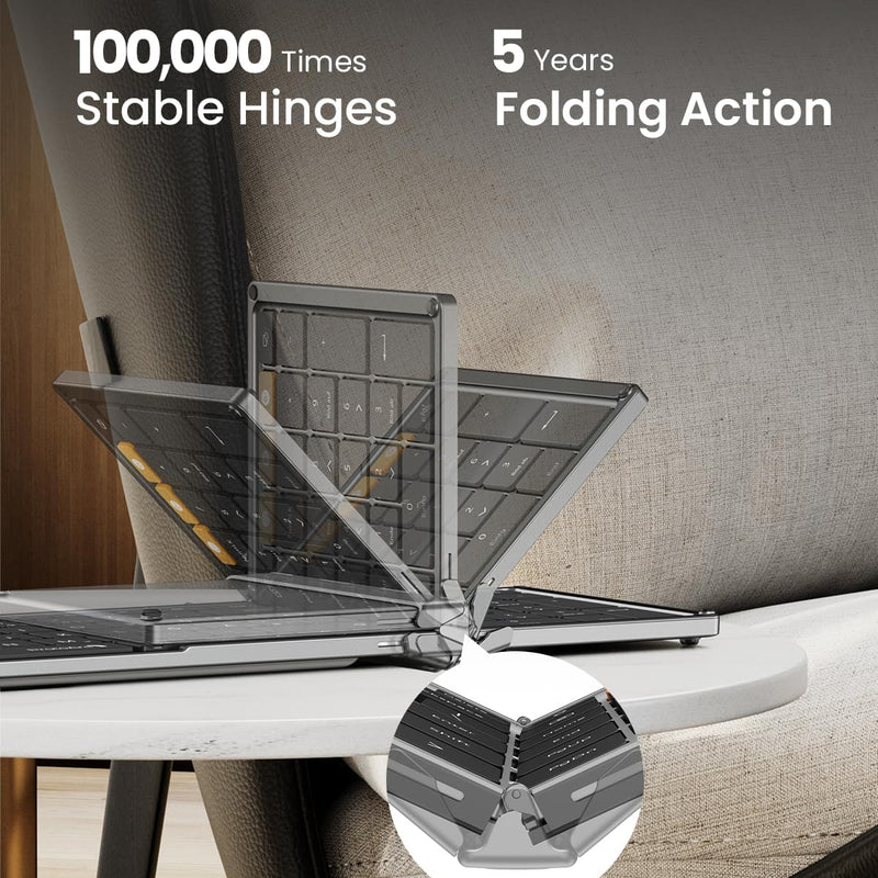 ProtoArc XKM01 Foldable Full-Size Wireless Keyboard and Mouse Combo