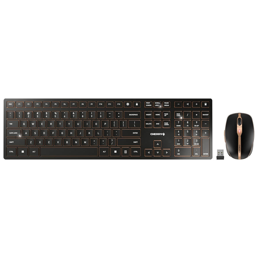 Cherry DW 9100 Slim Rechargeable Wireless Desktop Keyboard & Mouse (JD-9100EU-2)