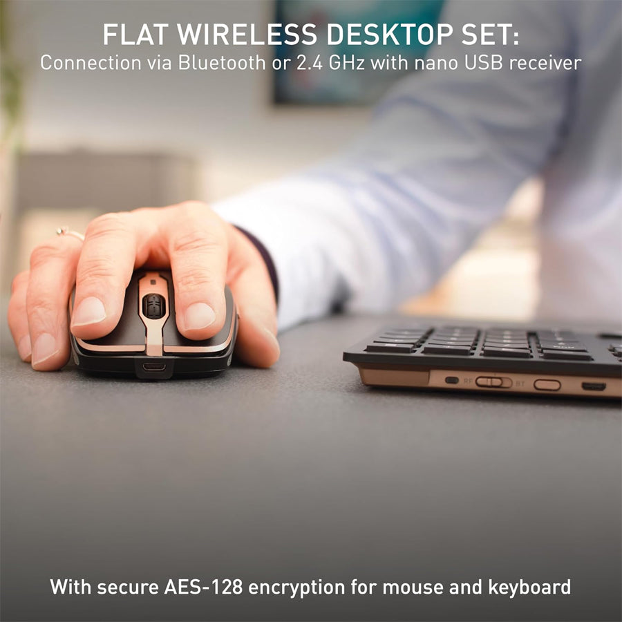 Cherry DW 9100 Slim Rechargeable Wireless Desktop Keyboard & Mouse (JD-9100EU-2)