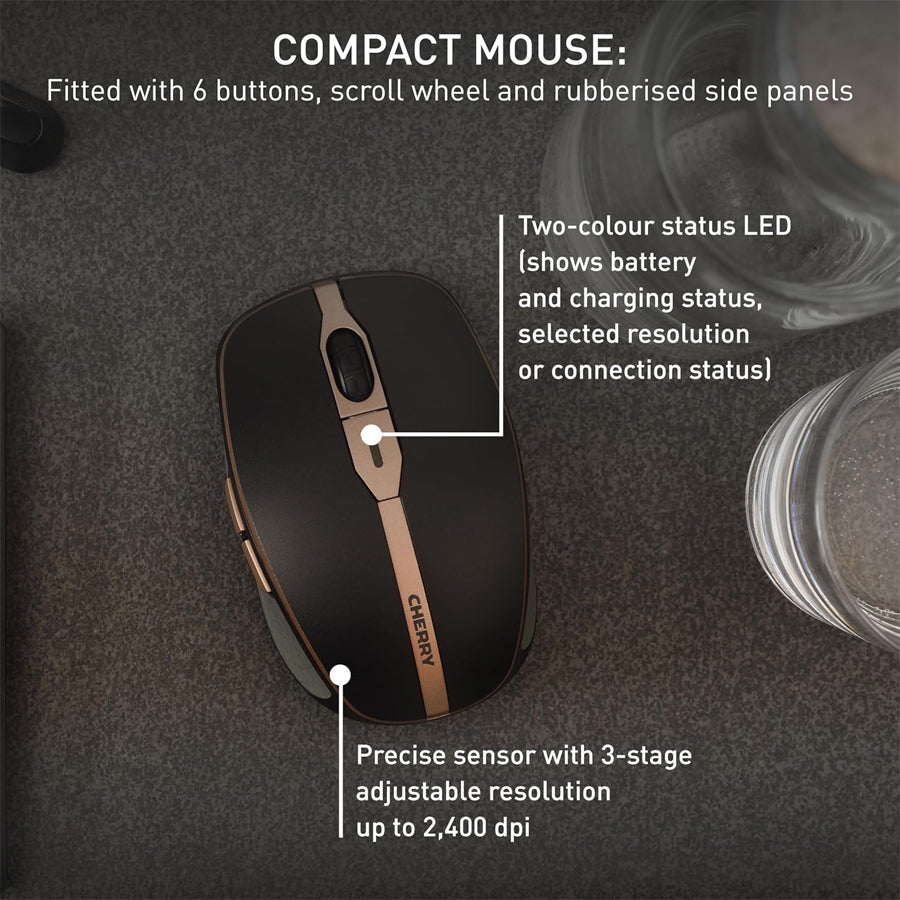 Cherry DW 9100 Slim Rechargeable Wireless Desktop Keyboard & Mouse (JD-9100EU-2)