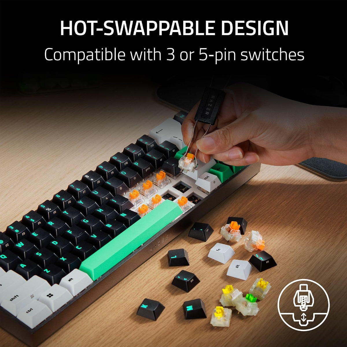 Razer Reclusa X Mini 65% Enthusiast Mechanical Gaming Keyboard
