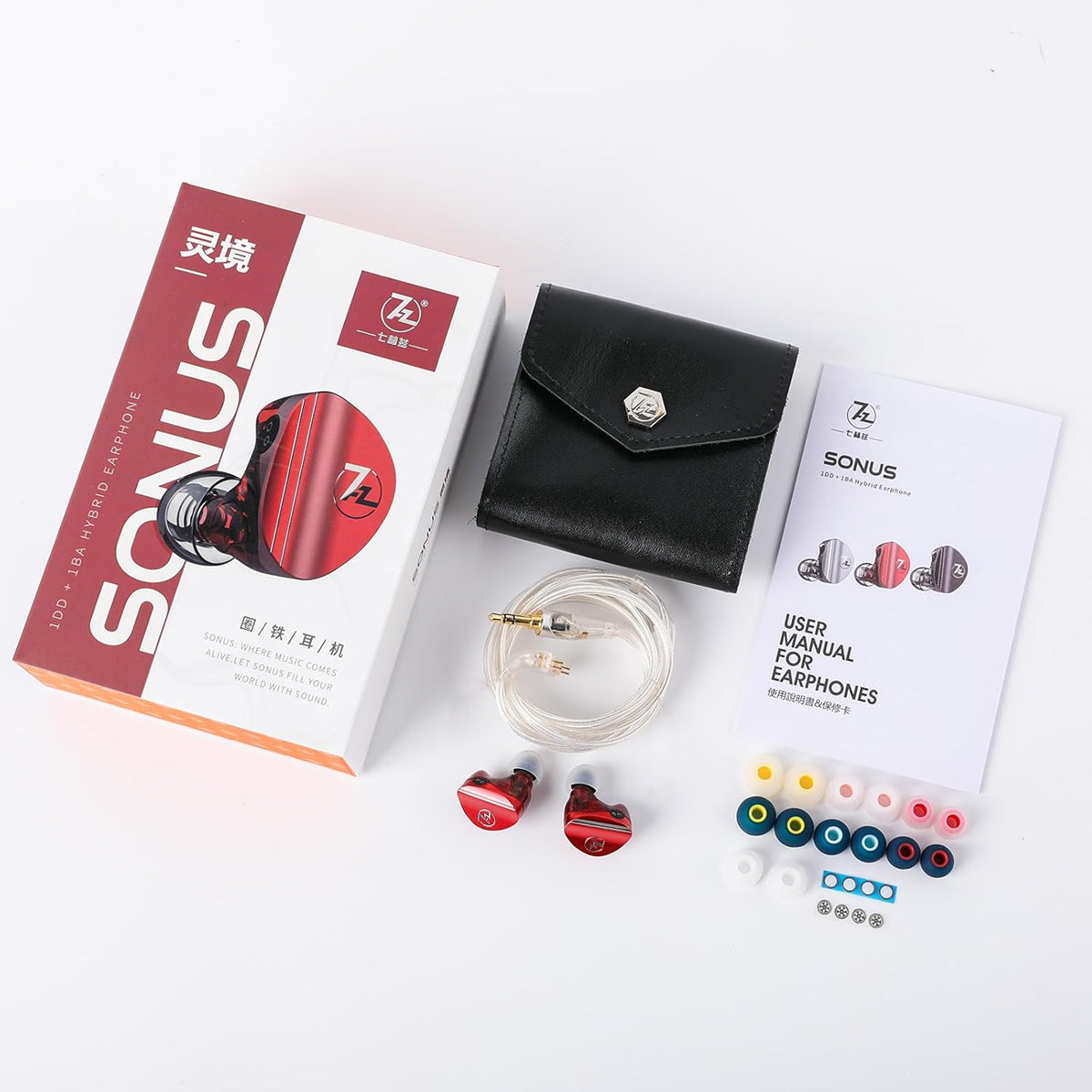 7Hz Sonus 1DD + 1BA Dual Driver with Detachable High-end Silver-Plated Ohno