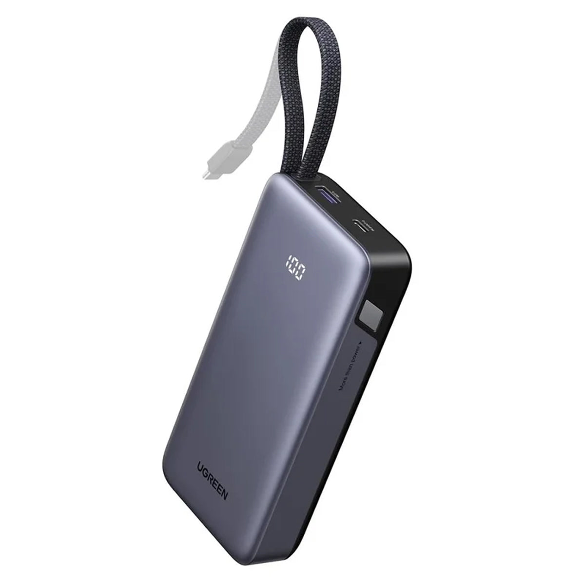 Ugreen Nexode 20000mAh 55W Fast Charging Power Bank with Built-in USB-C Braided Cable