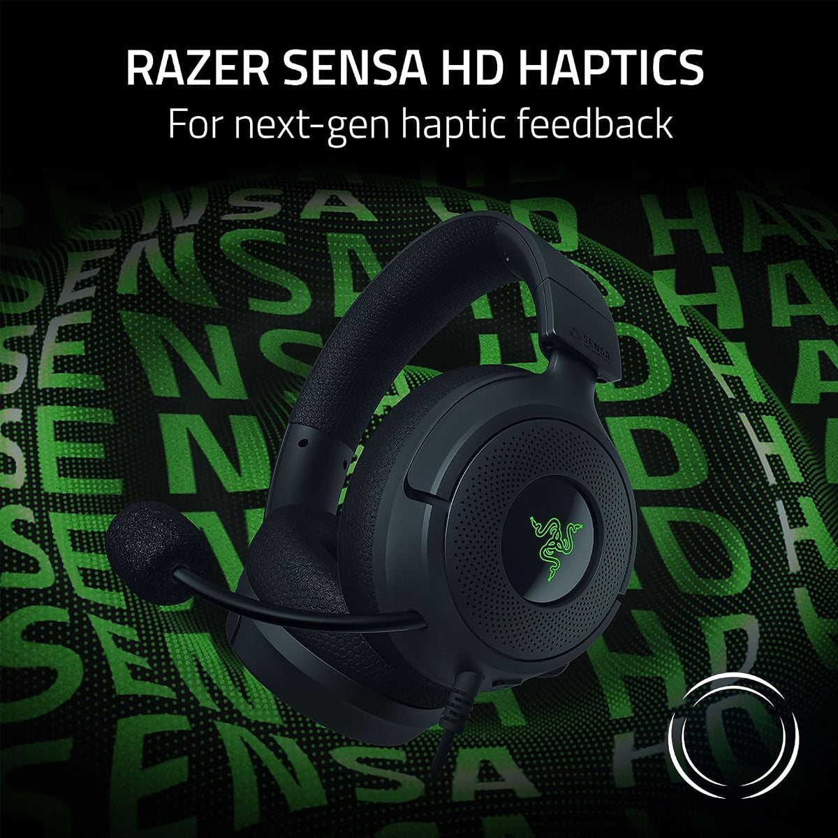 Razer Kraken V4 X Sensa HD Haptics Wired Gaming Headset (Black)