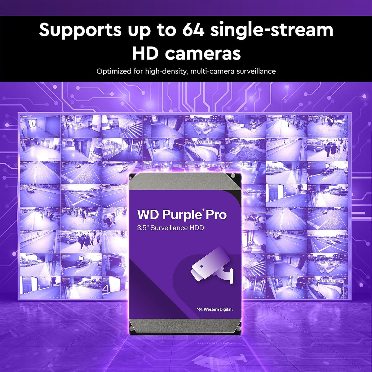 WD Purple Pro 3.5" SATA Video Analytics Hard Drive
