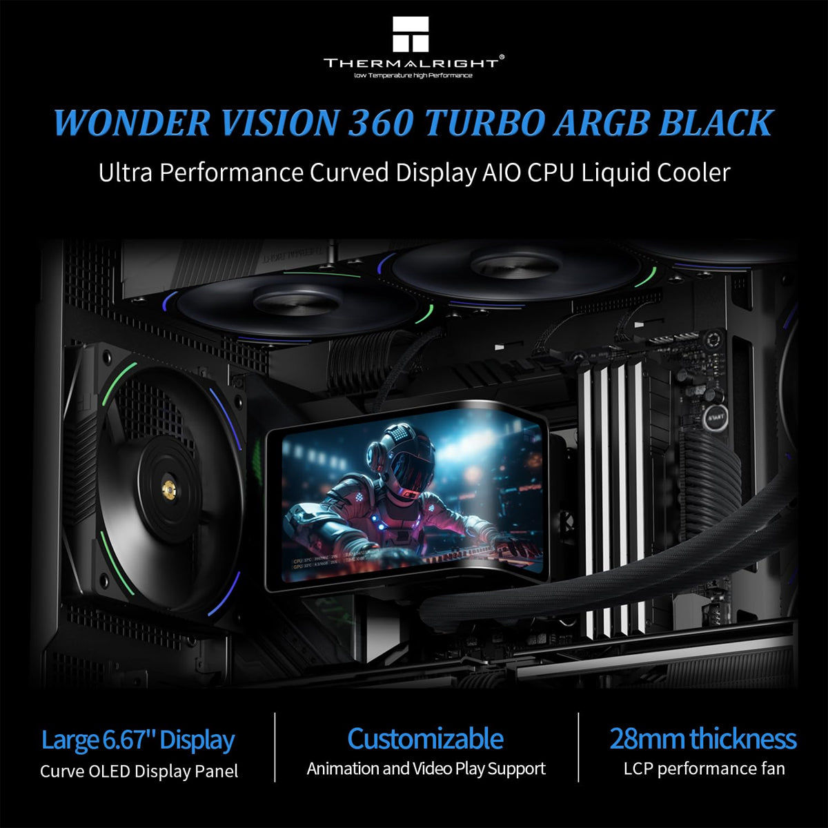 Thermalright Wonder Vision 360 Turbo ARGB AIO CPU Liquid Cooler